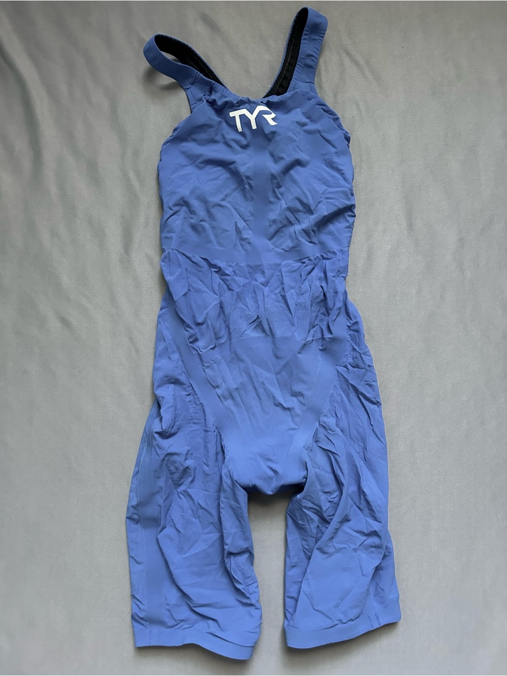 TYR Women's Invictus Solid Open Back Swimsuit  Sz 24 Royal Blue
